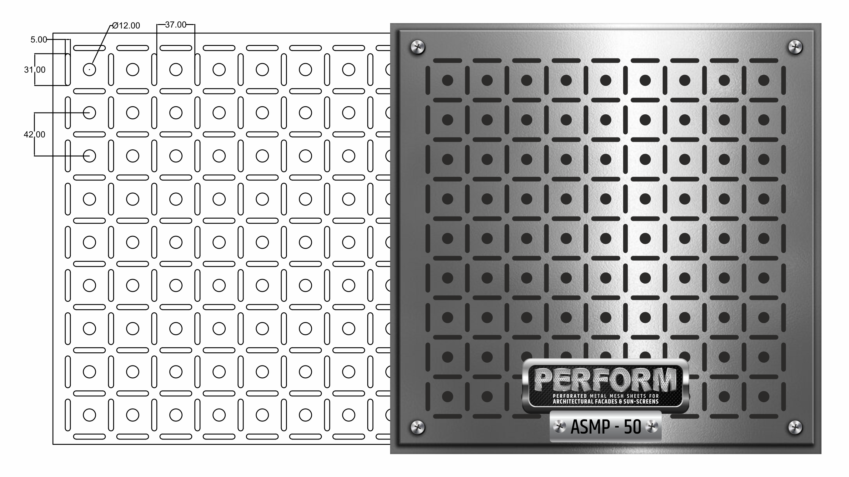 Perforated Metal Cladding Tech Details - Asian Streck Metals