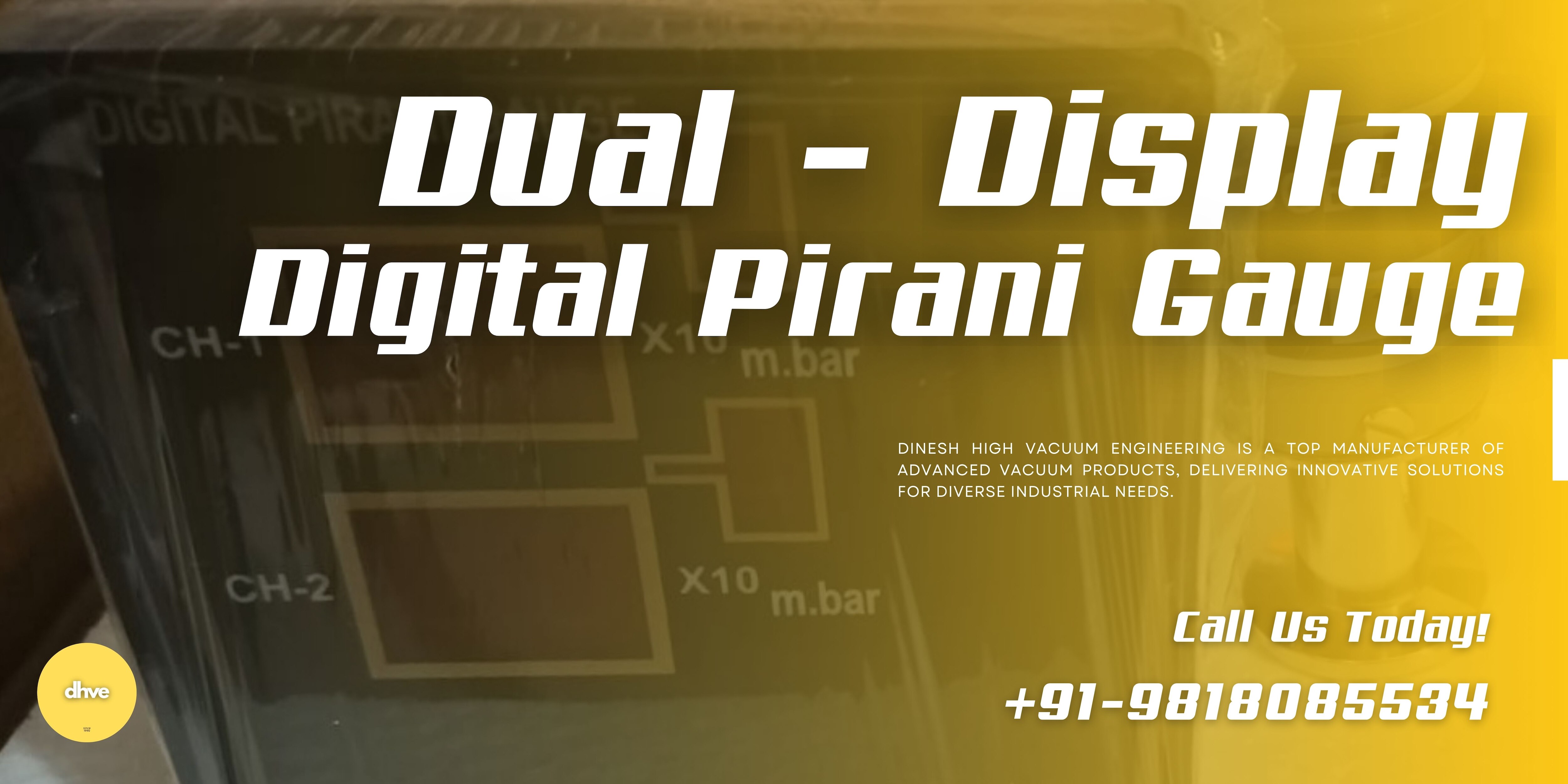 Dual Display Digital Pirani Gauge