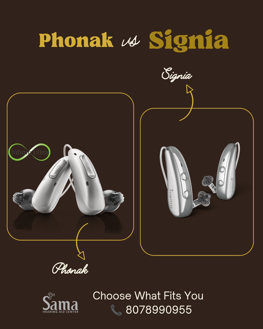 Comparison of Phonak vs Signia hearing aids in Ernakulam with home visit service