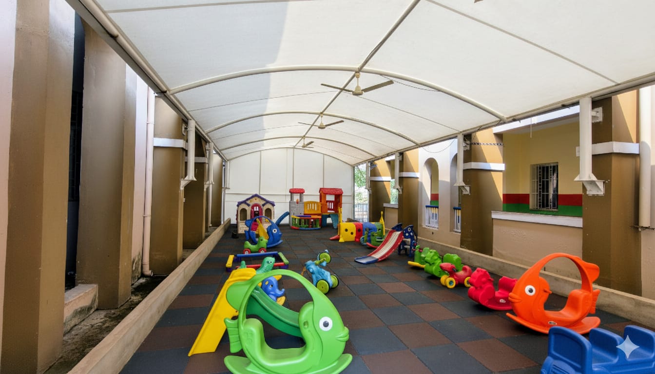 Tensile Playground Canopy for USA Vidya Niketan School, Tumsar | FV INFRA LLP