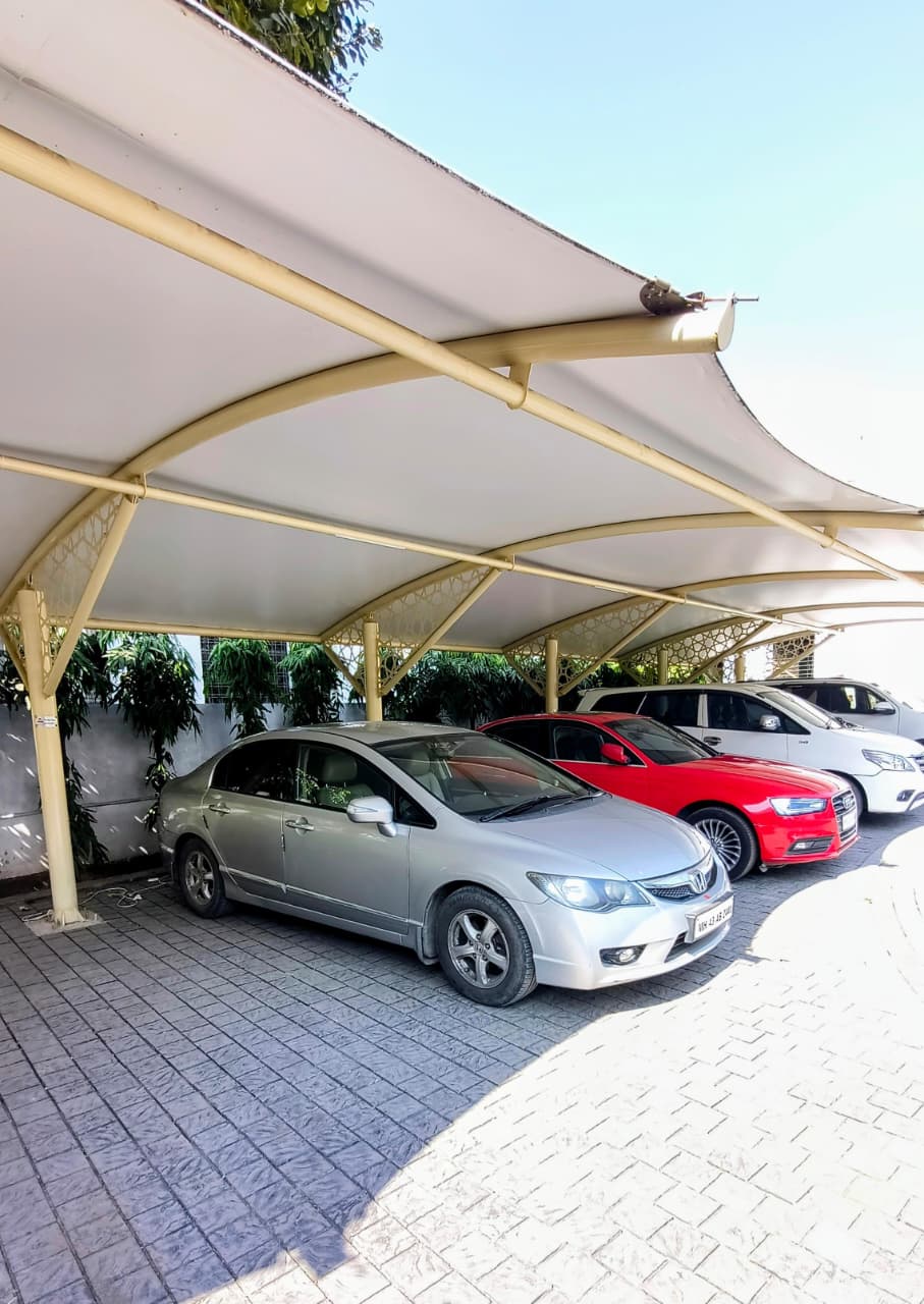 Luxury CNC-Designer Tensile Car Parking for Shri Rajesh Bakane (MLA, Wardha)