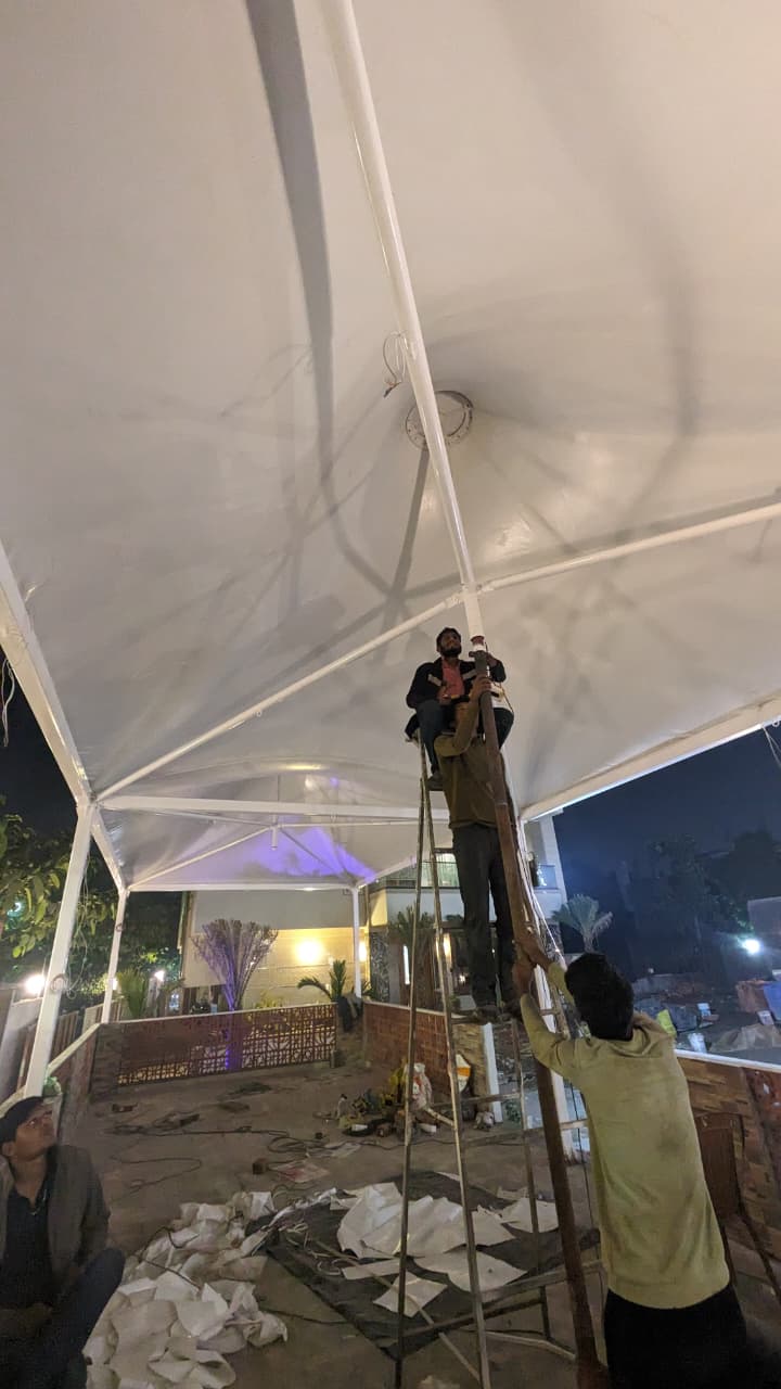 Luxury Residential Car Parking & Lawn Tensile Canopy, Jafar Nagar (Nagpur) | FV INFRA LLP