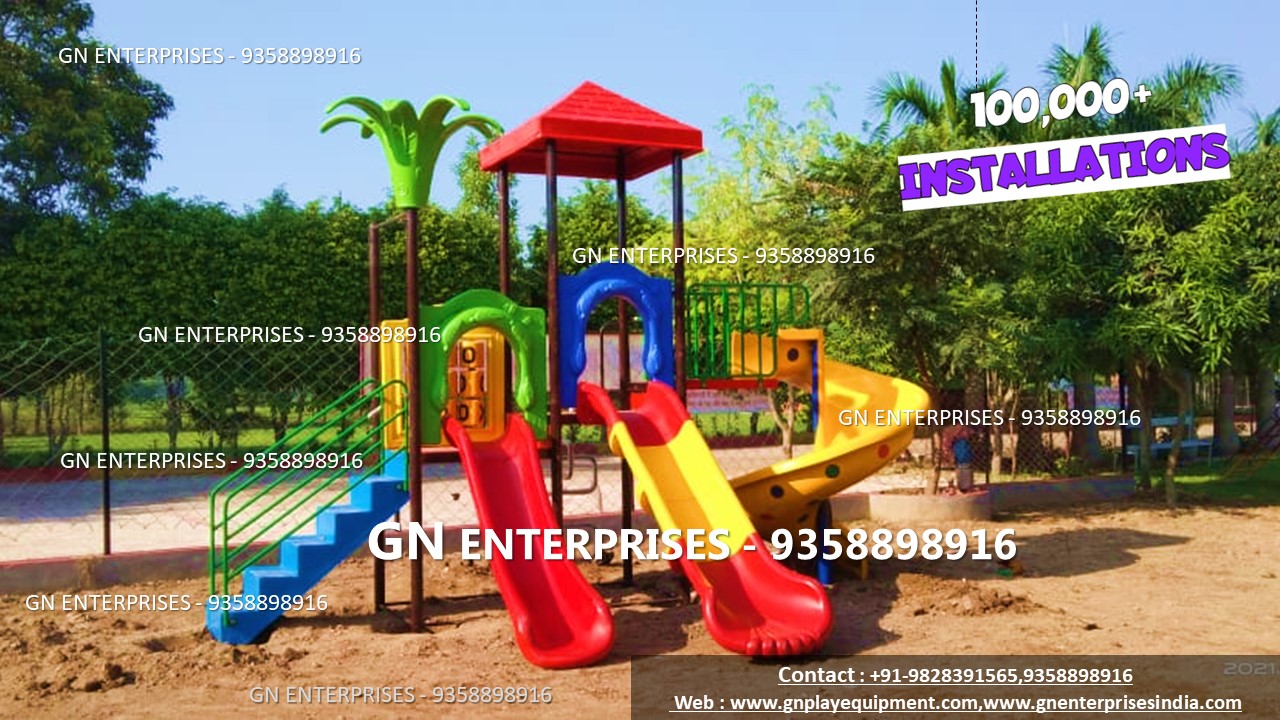 GN Enterprises, are the Largest Playground Equipment Manufacturers in Jaipur ,India. We offer a comprehensive range of Multiplay Systems,Multiplay Station, slides,swings,outdoor gym ,Playground slides ,Open gym equipment ,Plastic Toys, Garden swings ,ENow.+91-9828391565,9358898916.