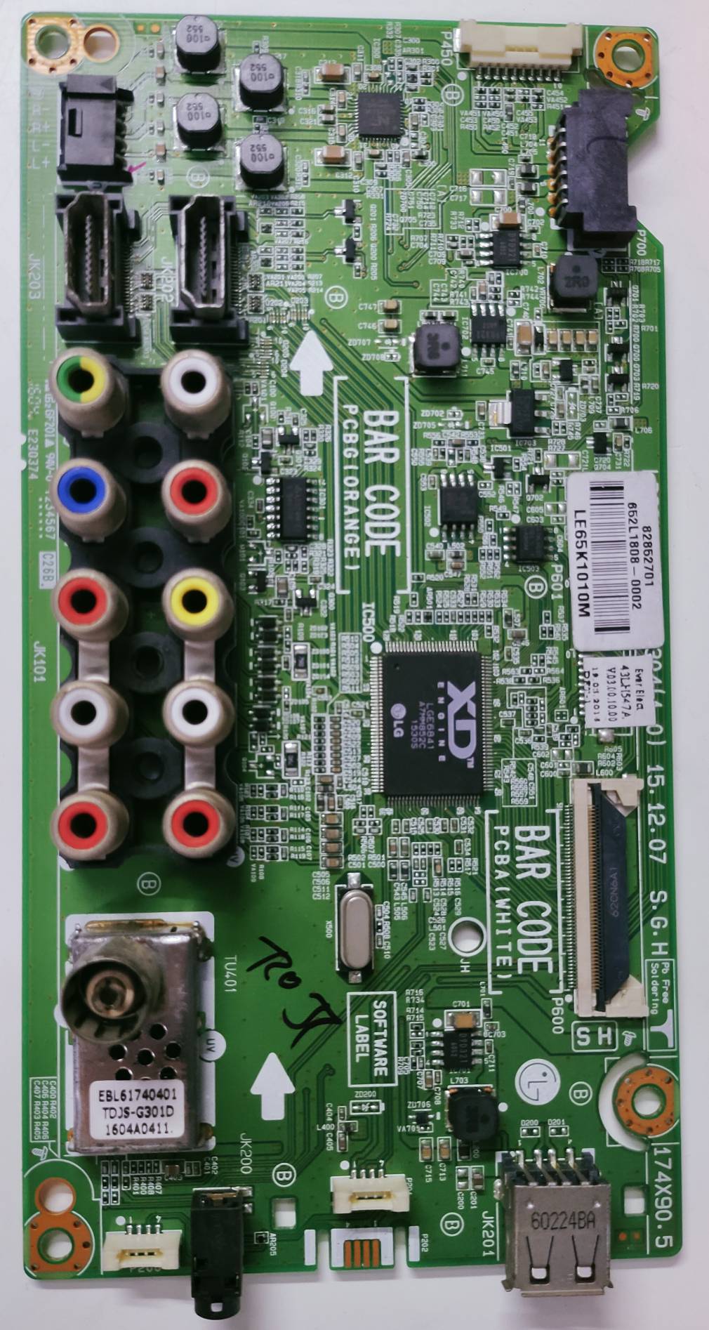 LG 43LH547A-TD LED Full HD TV Motherboard, Main Board, Main PCB image 2