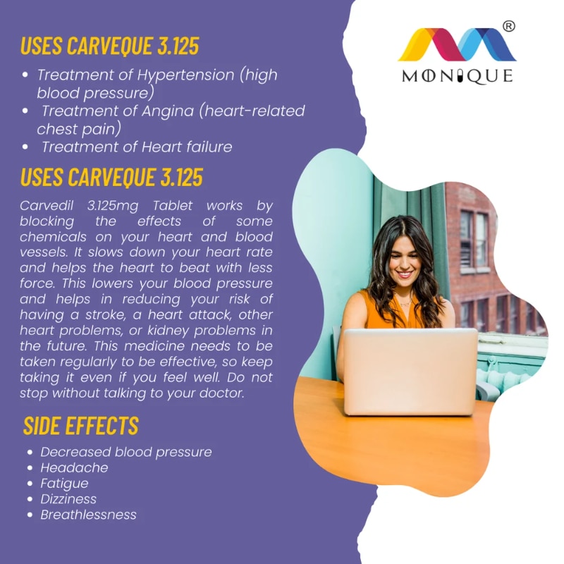 Carvedilol Tablets IP 3.125 mg image 3