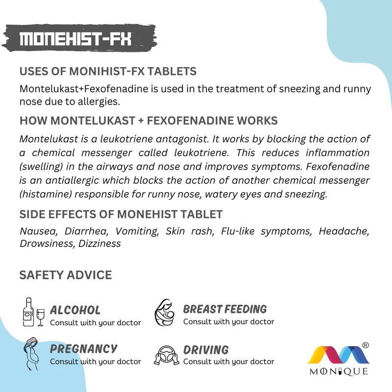 Fexofenadine Hydrochloride and Montelukast Tablets image 2