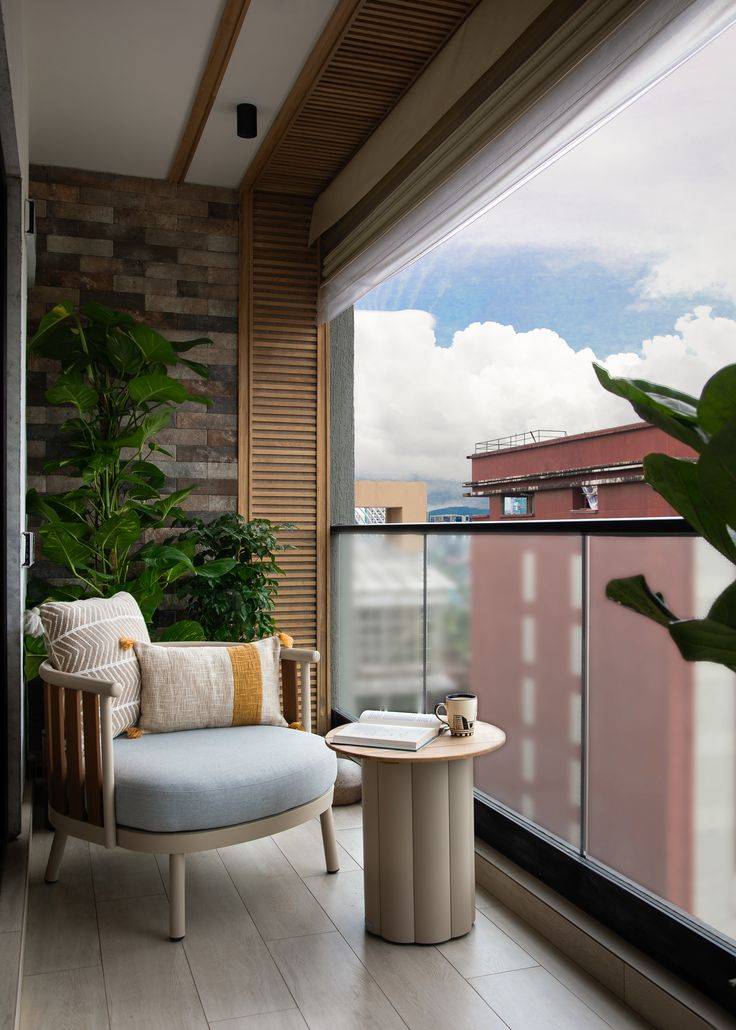 Balcony Interior Design in Chennai | Modern Balcony Decor, Small Balcony Ideas Outdoor Design India image 2