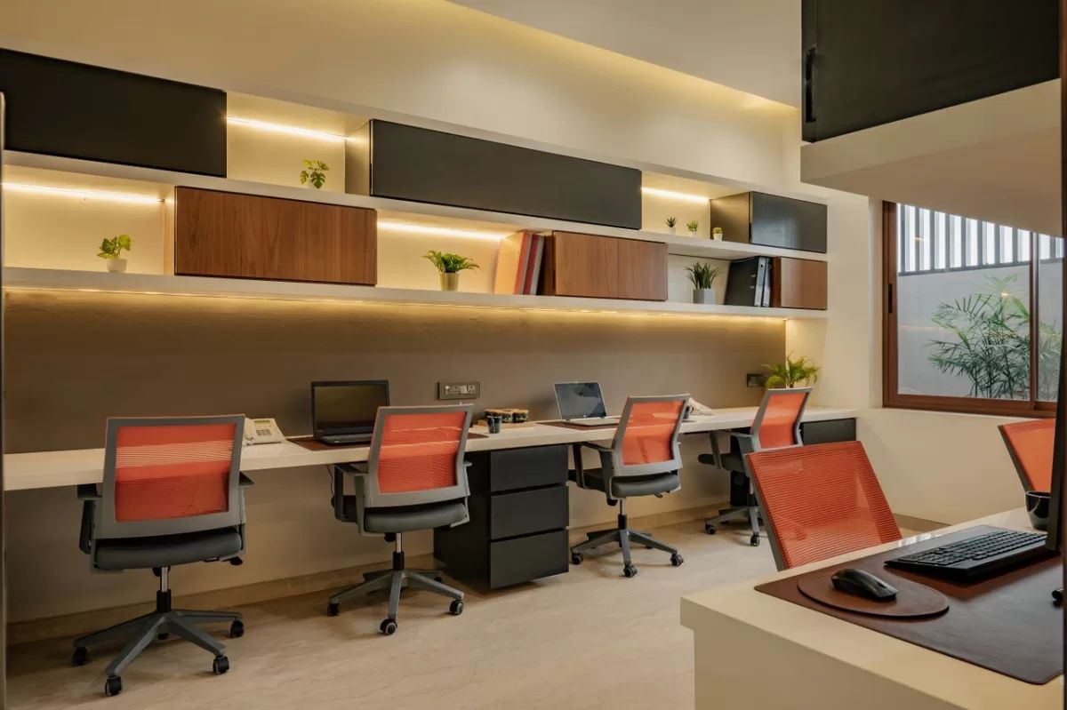 Smart Office Interiors with Space Optimization image 4