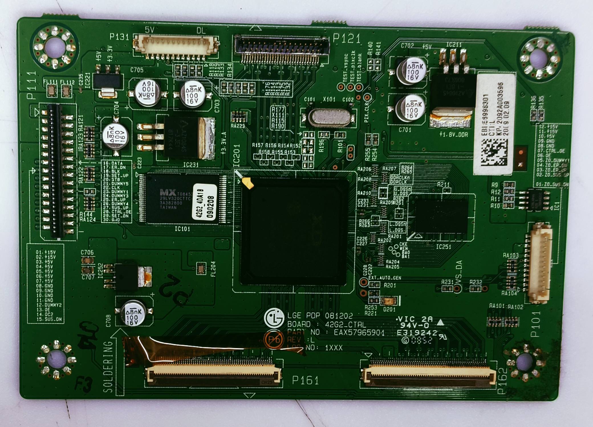 LG Plazma 42PQ60R Logic Barod Part No. EBI 56998301 Ctrl  image 2
