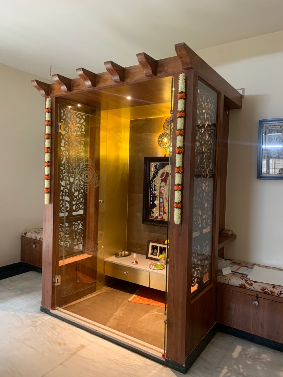 Luxury Pooja Room Interior Chennai image 5
