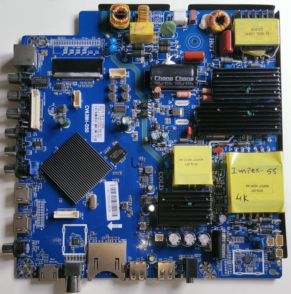 Impex 55 inch 4K LED TV CV638H-D50 Motherboard, Main Board, Main PCB image 2