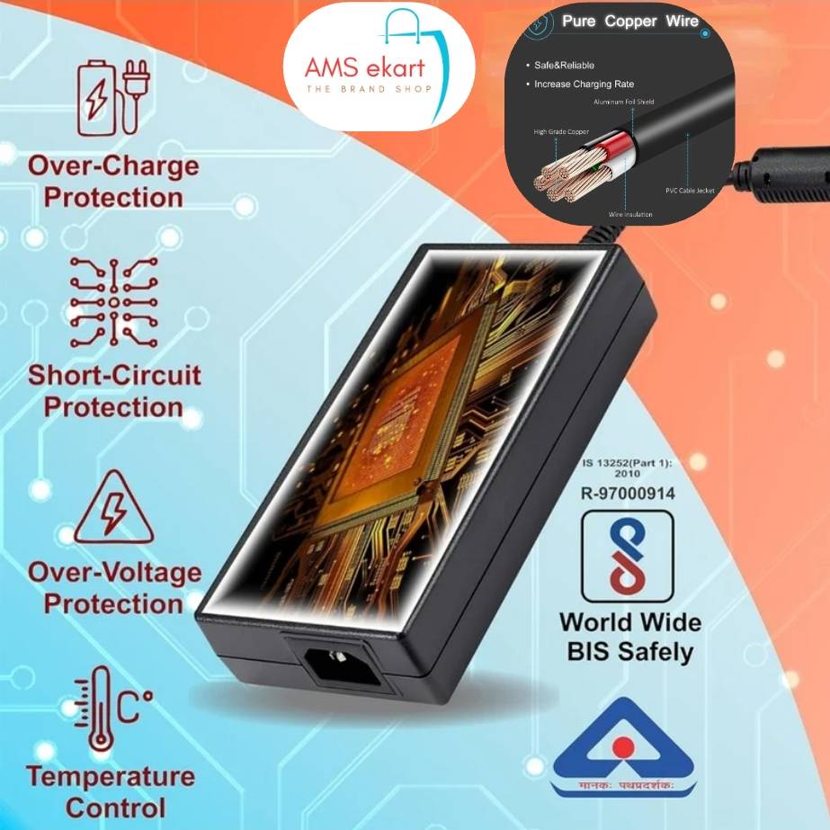 AMSekart Compatible Lenovo 65W USB Type Charger for Laptop G 50-45 Series 20V 3.25 A 65W image 4