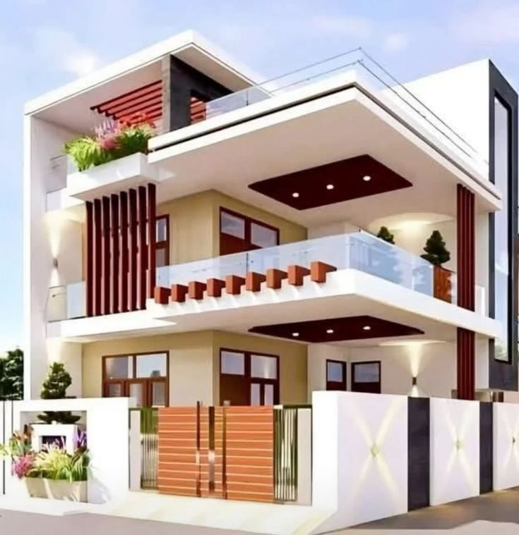 Stylish House Elevation Panels Installation in Chennai image 3