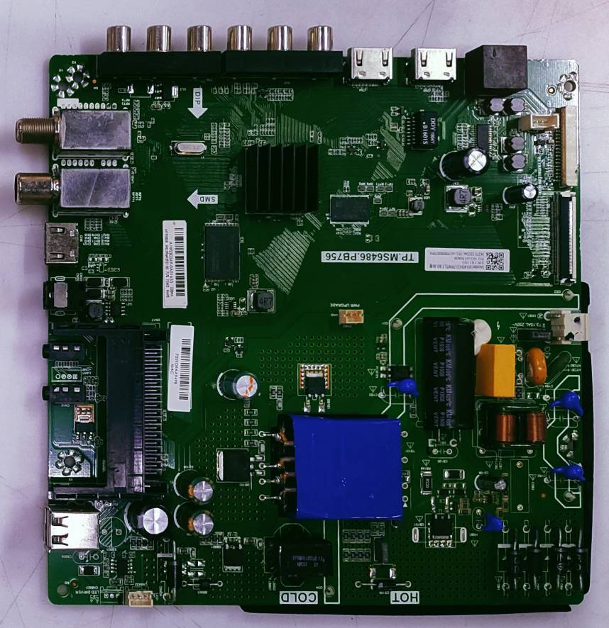 VU 32D6475 LED TV MOTHER BOARD PART NUMBER- TP.MS6486.PB756 image 6
