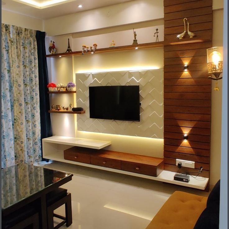 Contemporary TV Unit Wall Paneling in Chennai image 2