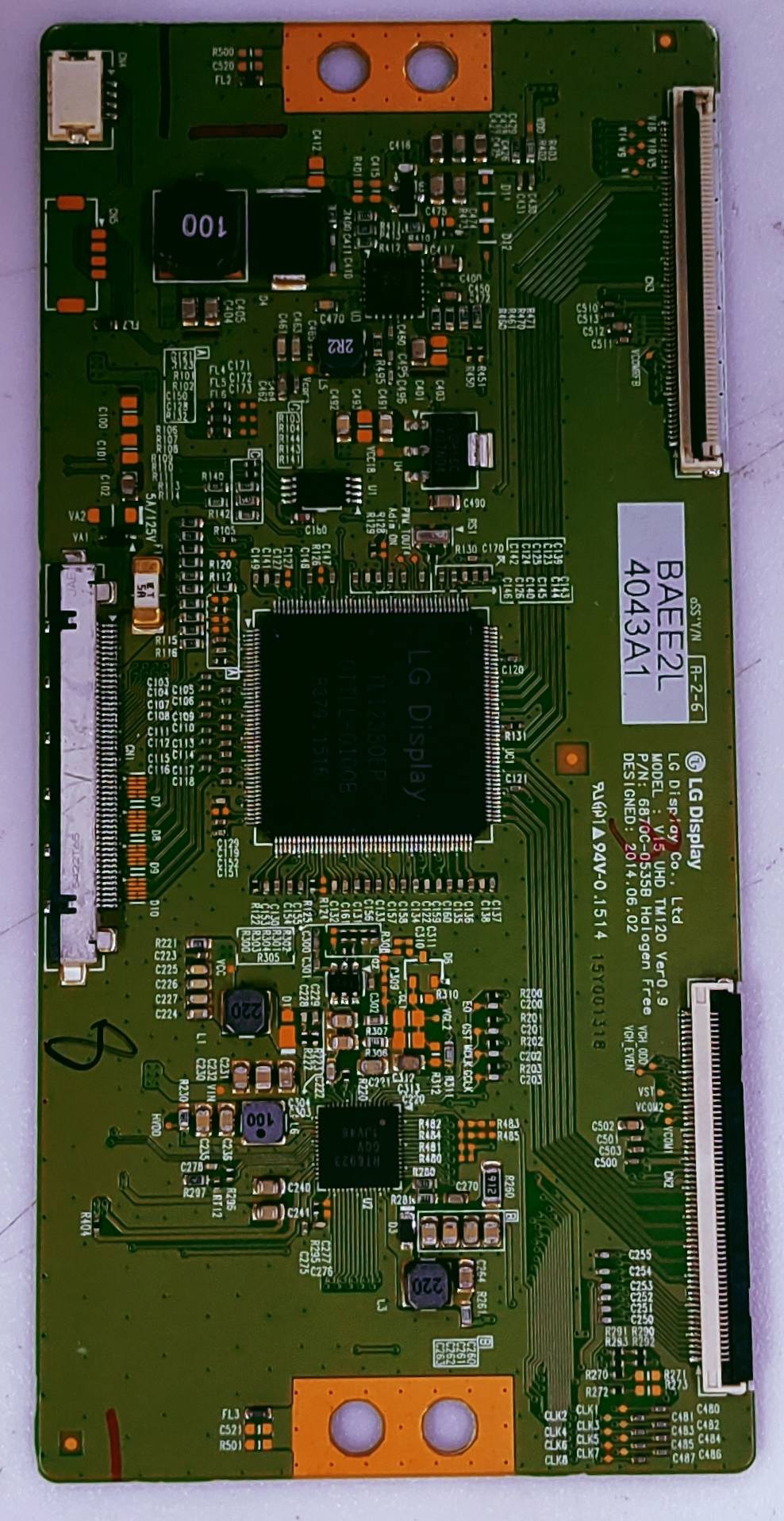 PANASONIC V15, UHD TM120 VER0. 9, P/N 6870C-0535B HA L OGEN FREE image 3