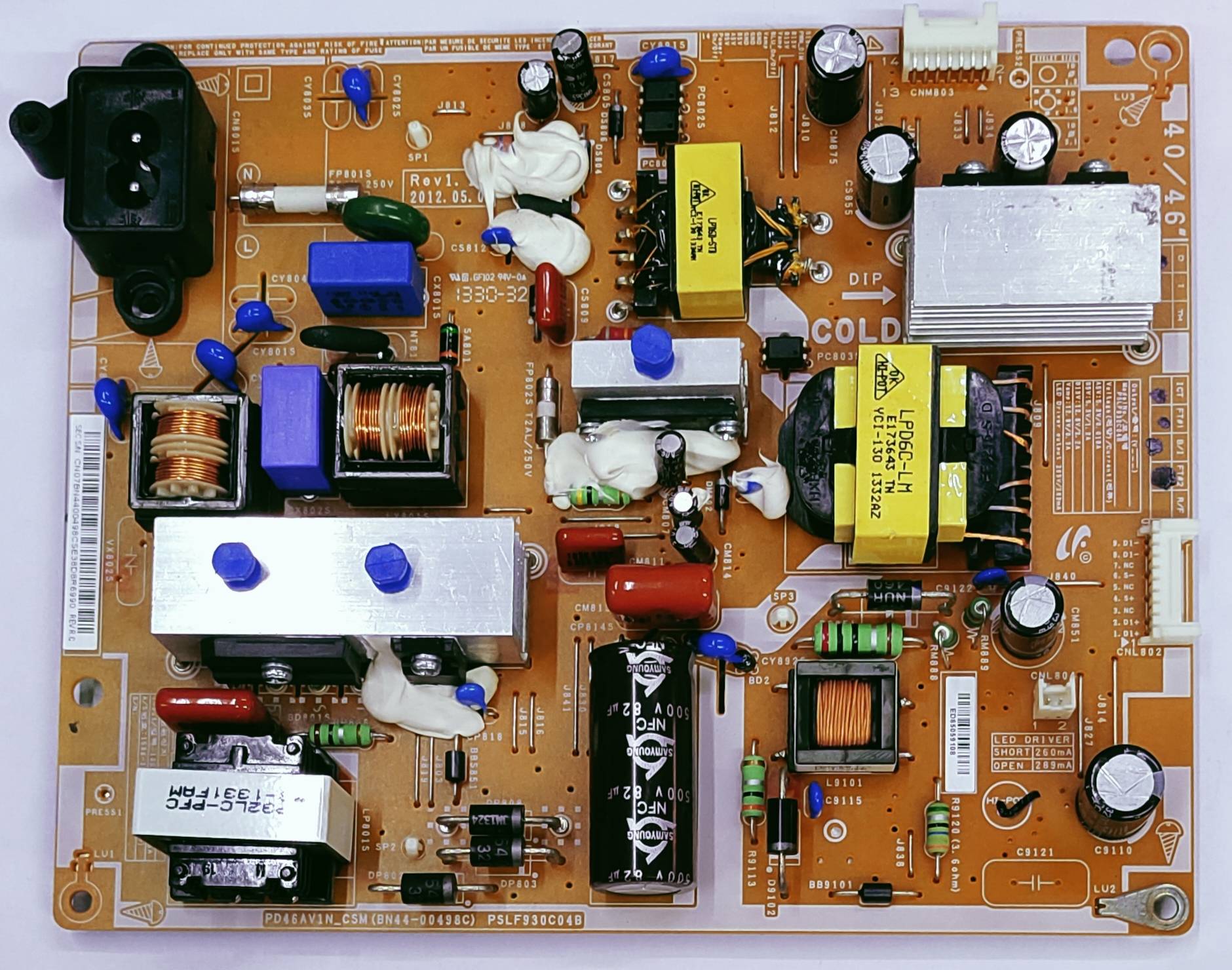 SAMSUNG POWER SUPPLY BOARD
MODEL NUMBER
UA40EH500RXZN /
UA39EH5003RLXL image 3