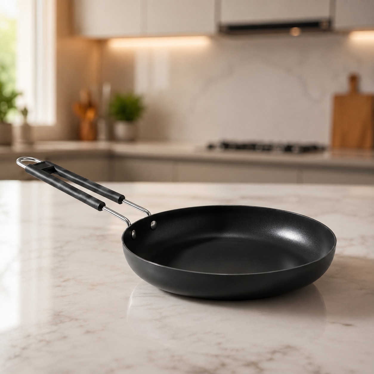 Daacchi Medium Iron Frying Pan for Frying, Roasting & Daily Cooking – Black image 3