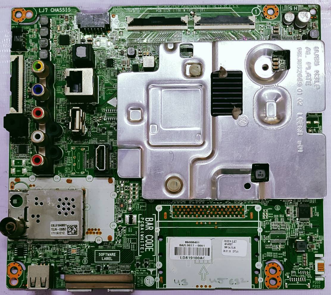 LG 4K SMART 43UJ632T MOTHER BOARD ,#wb 38 image 2