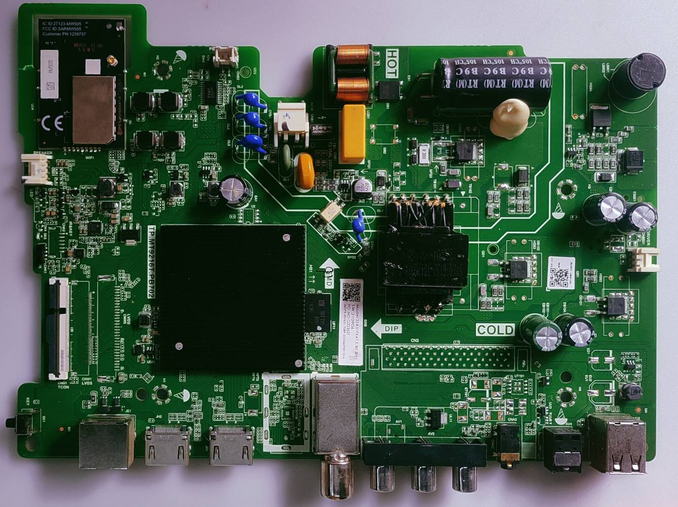 HISENSE 32A31FXAT LED TV ANDROID MOTHER BOARD PART NUMBER TP.MT9216T.PB702 image 5