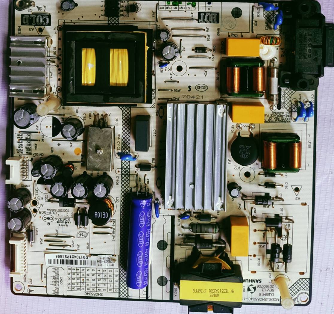 VU T55D1680 POWER SUPPLY BOARD, SMPS BOARD #Wb29 image 3