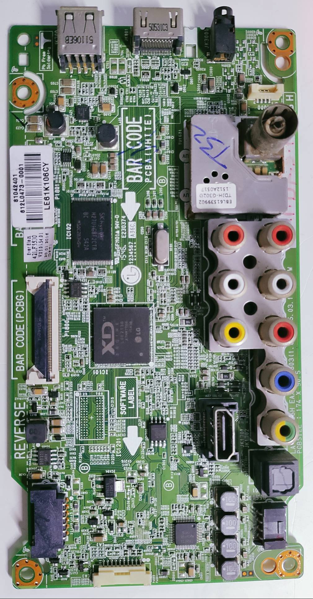LG 42LF5530-TA LED Full HD TV Motherboard, Main Board, Main PCB image 3