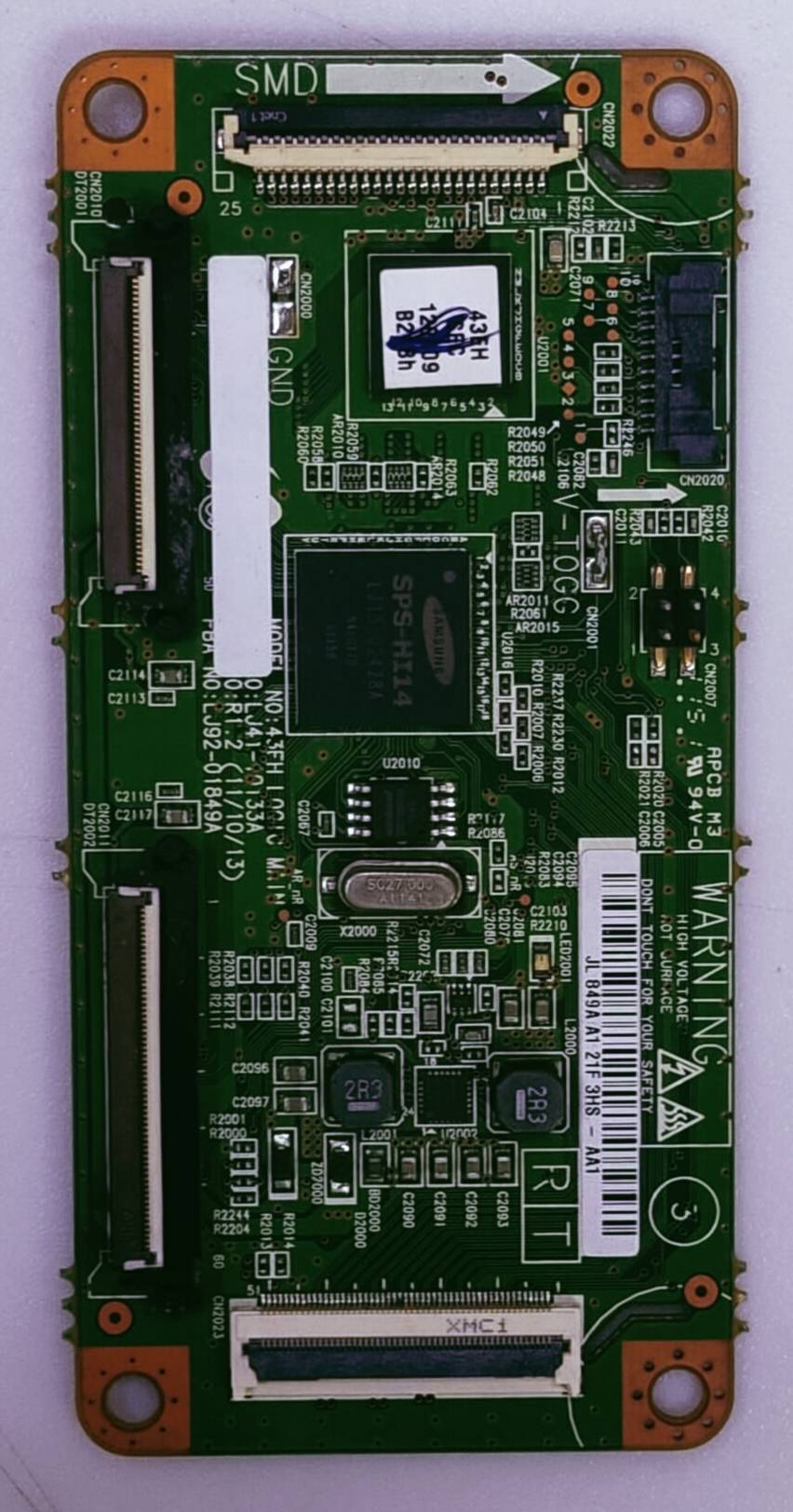 Samsung Plazma PS43E5701R Logic Board Part No. JL 849A A1 21F 3HS- AA1  image 2