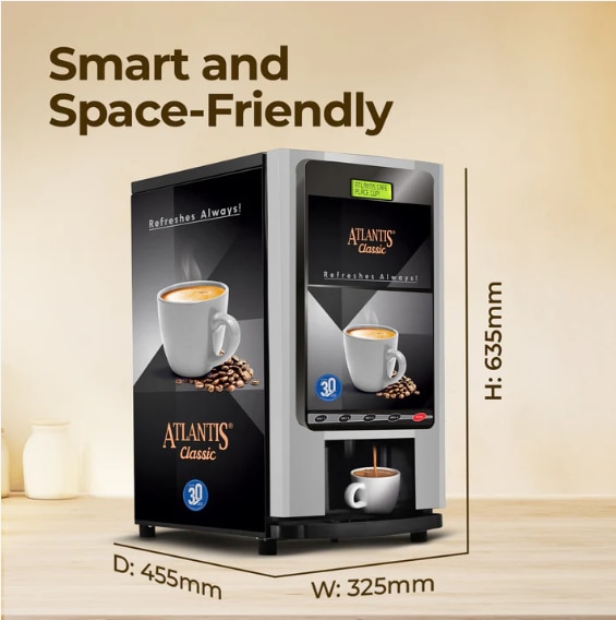 ATLANTIS CLASSIC - 3 Lane Tea and Coffee Vending Machine 3 Ltrs hot Tank
image 4