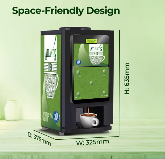 ATLANTIS NEO 2-Lane Tea and Coffee Vending Machine - Dedicated Hot Water

 image 4