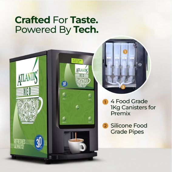 ATLANTIS NEO 4-Lane Tea and Coffee Vending Machines - Dedicated Hot Water
image 4