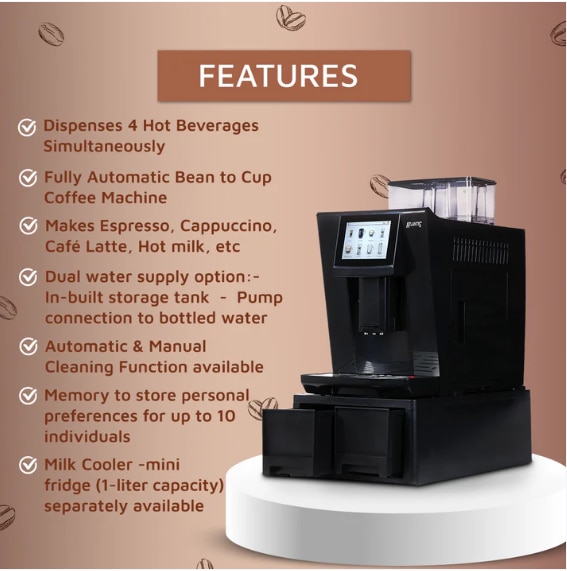 ATLANTIS BREW Fully Automatic Bean to Cup Coffee Machine | 8 Options Beverage | Uses Fresh Milk image 2