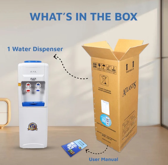 ATLANTIS BLUE Hot & Cold Floor Standing Water Dispenser (No Normal)- 2 Taps image 2