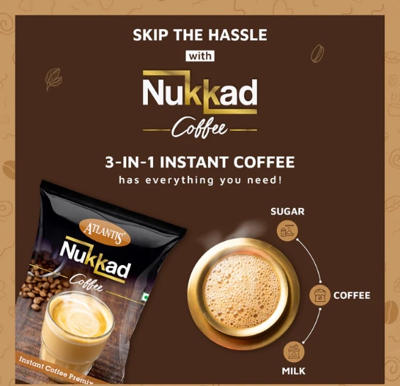 ATLANTIS Nukkad 3-in-1 Coffee Premix – 1kg Pack for Vending Machines | Tasty & Time-Saving Solution image 3