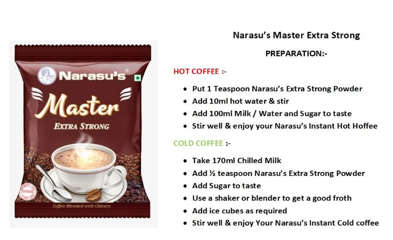 Narasu's Coffee Powder Master Extra Strong Coffee Powder Packet(200gm X 5 Pack) image 2