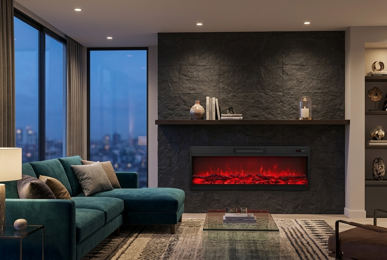 Fireplacewale Classic Multi Color Electric Fireplace with Heater (36inch) image 2