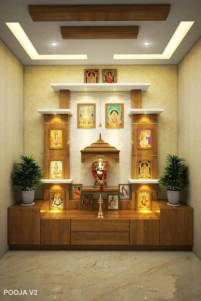 Traditional Pooja Room Designs for Apartments and Houses image 2