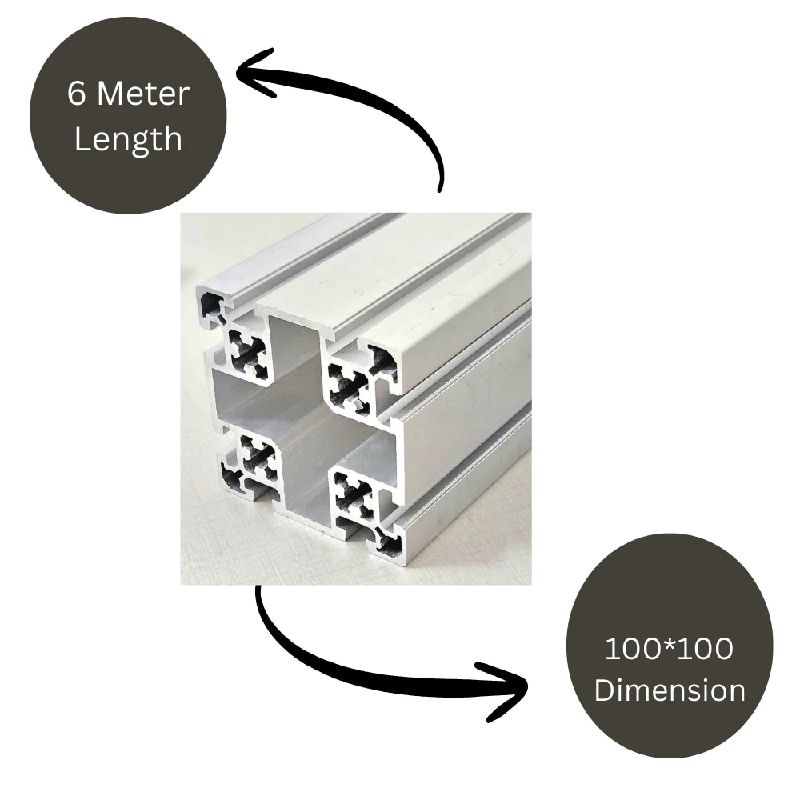100X100 Industrial Aluminium Profile image 2