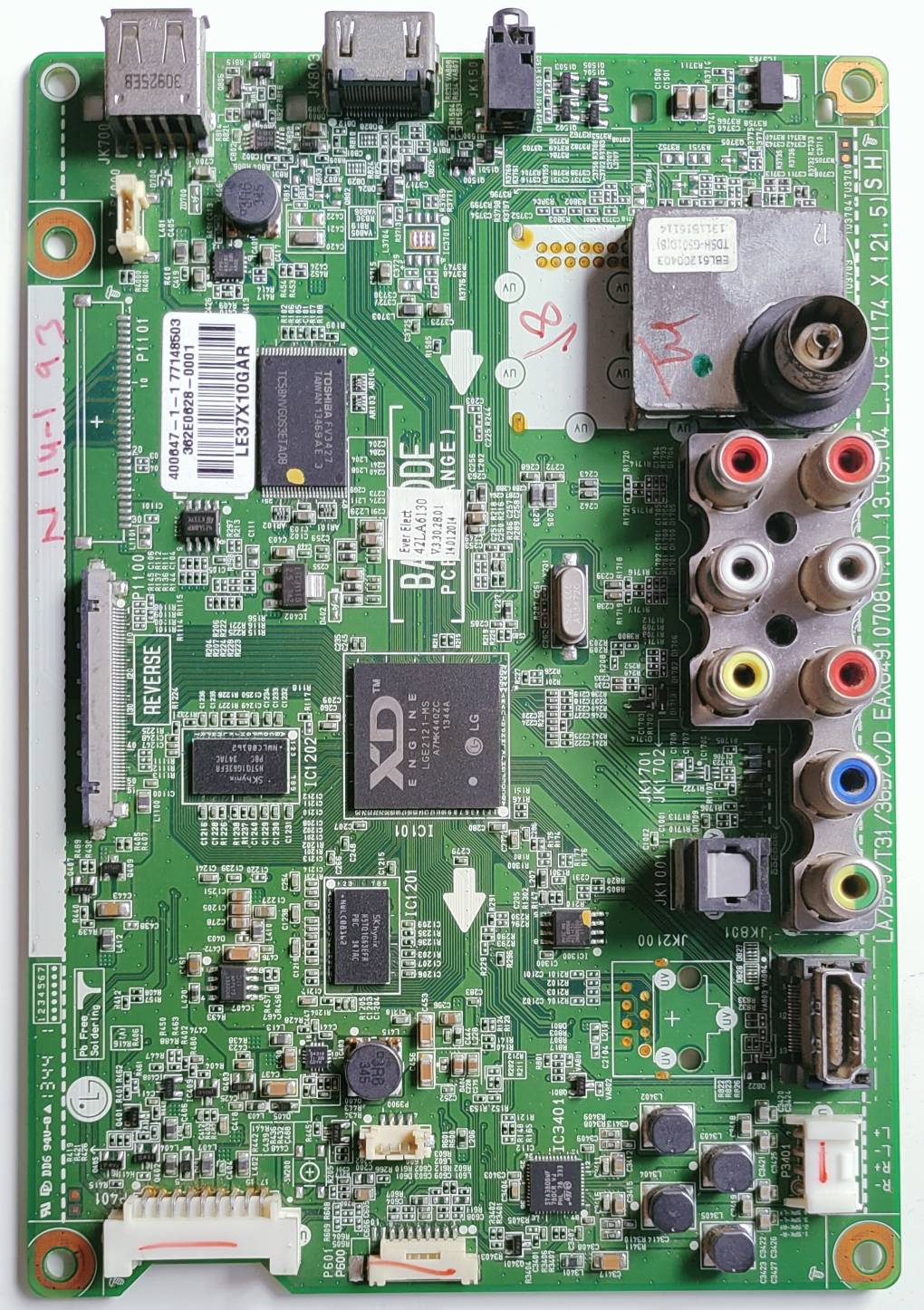 LG 42LA6130 LED Full HD TV Motherboard, Main Board, Main PCB image 4