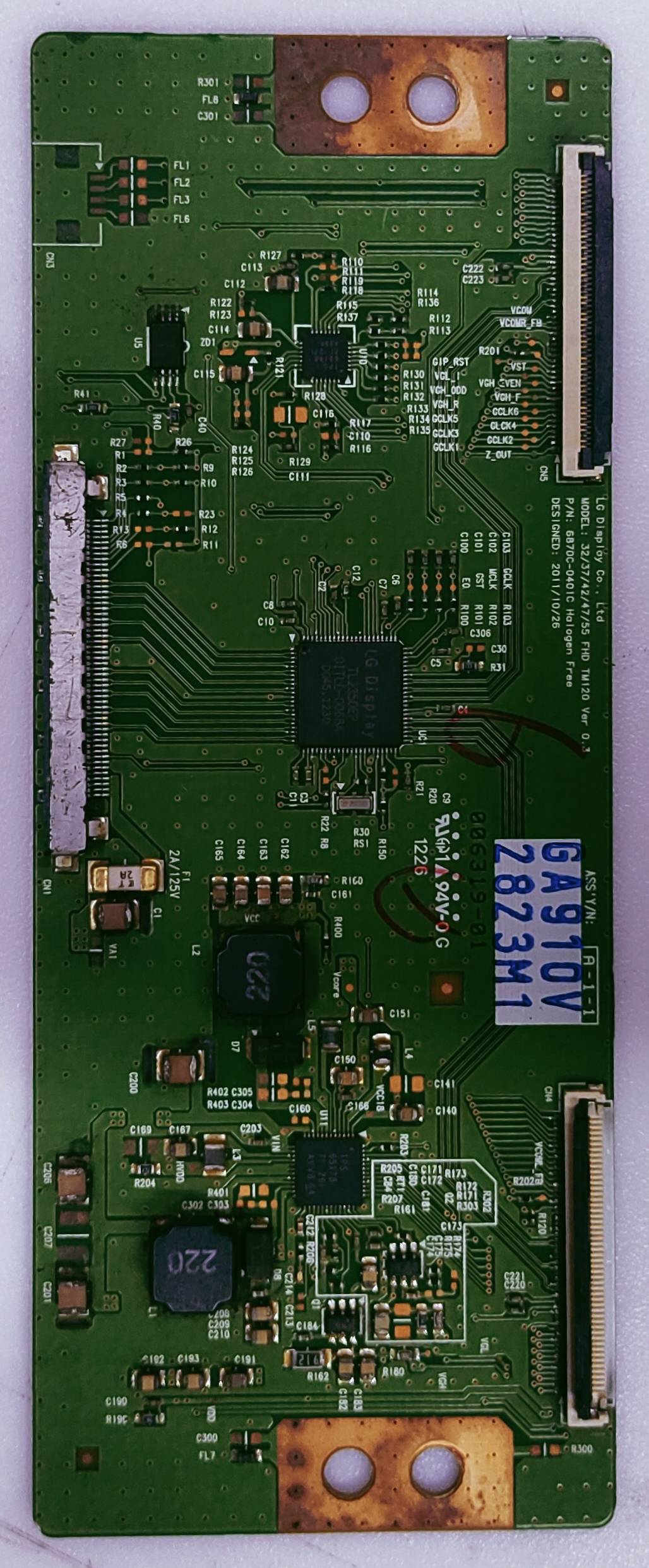 LG TVON 32/37/42/47/55/ FHD TM120 VER 0.3 LED TV  PART NO. 6870C-0401C HA L OGEN FREE image 2
