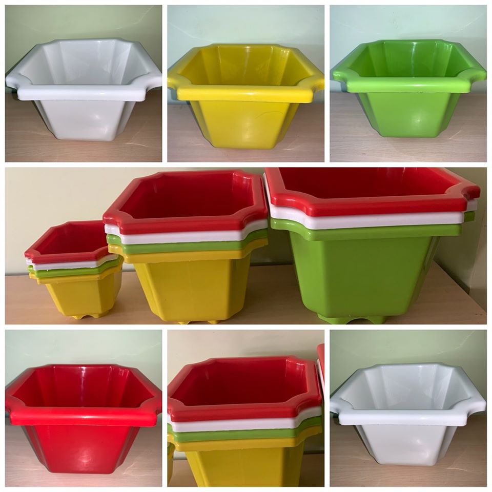 Khushi Round Plastic Pot Octa (Size 10") Khushi Enterprises in