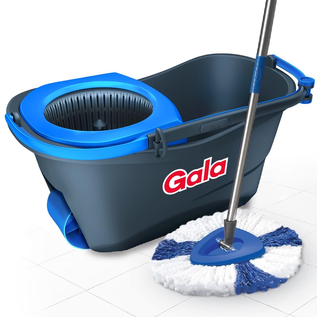 Gala Turbo Spin Bucket Mop | 360 Degree Easy Spin Cleaning System | Microfiber Mop with Dual Bucket | Home Floor Cleaning Mop image 2