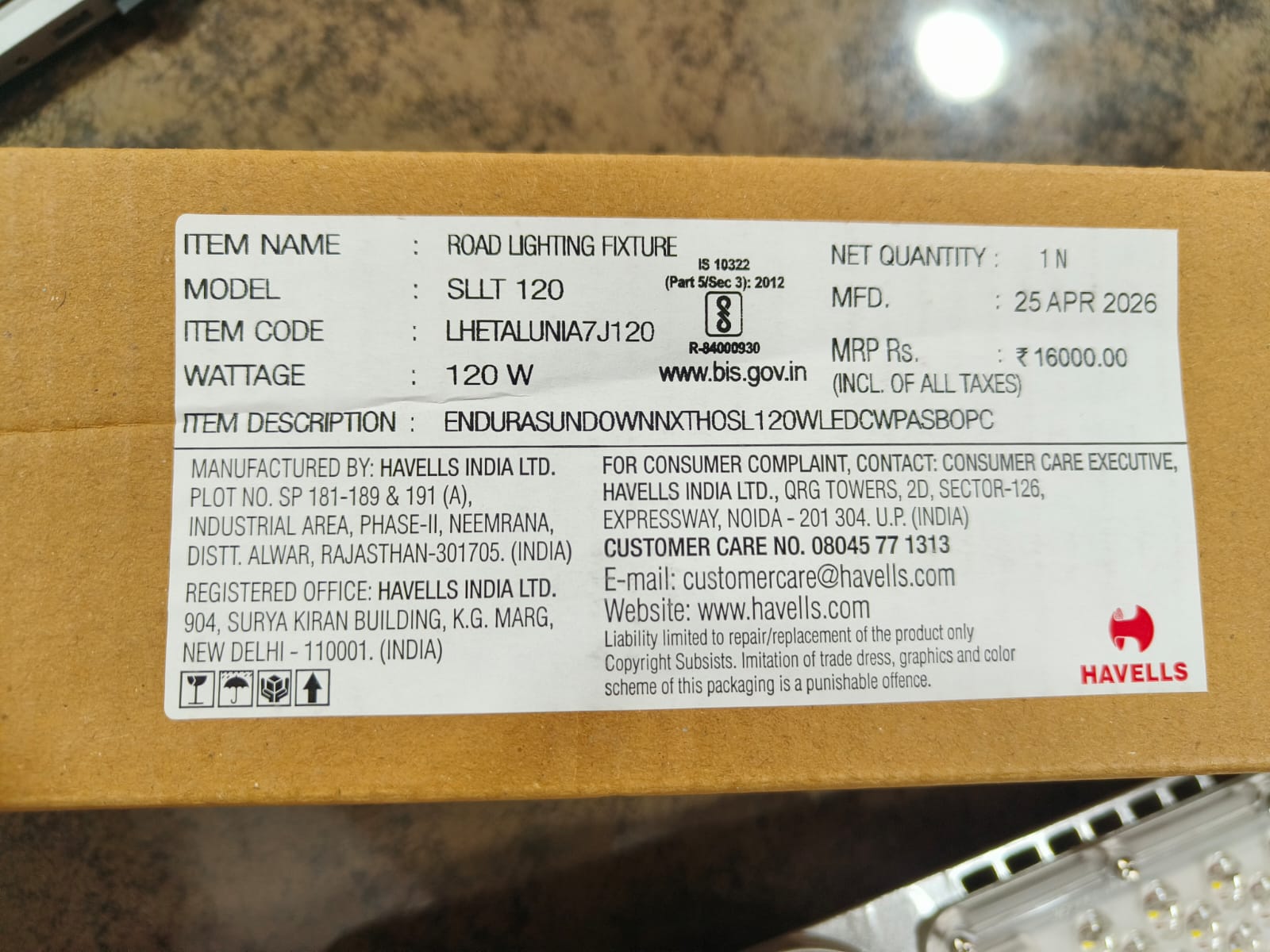 HAVELLS 120 WATT LED STREET LIGHT image 3