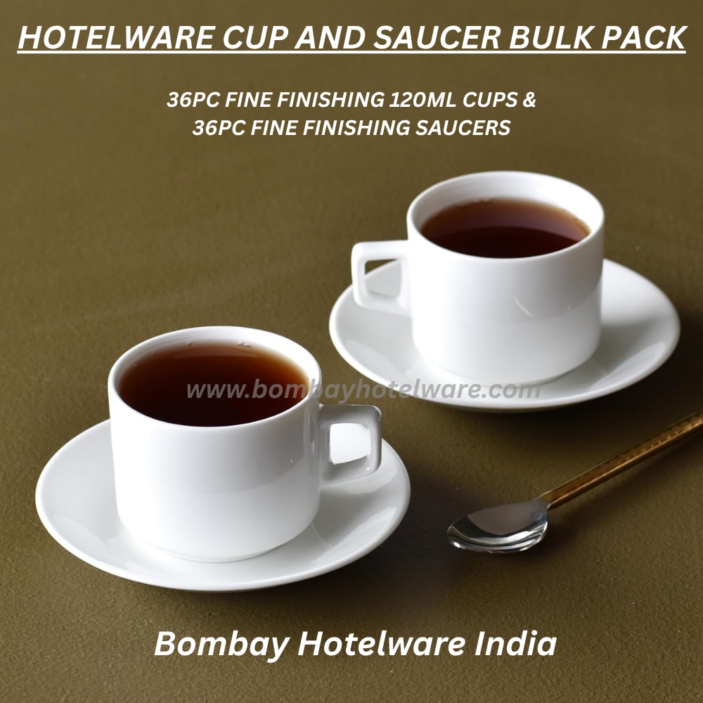 Hotelware Cup and Saucer Bulk pack - 36pc Cups and 36pc Saucer image 2