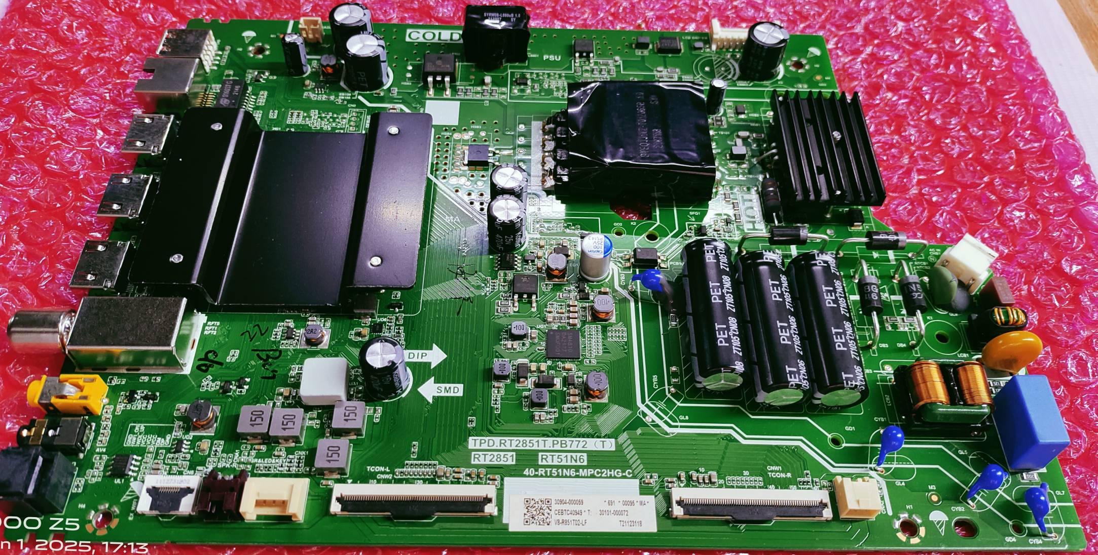 TCL/IFFLCON 43K61 ANDROID MAIN BOARD, MOTHER BOARD, ANDROID COMBO BOARD,WB010  image 4