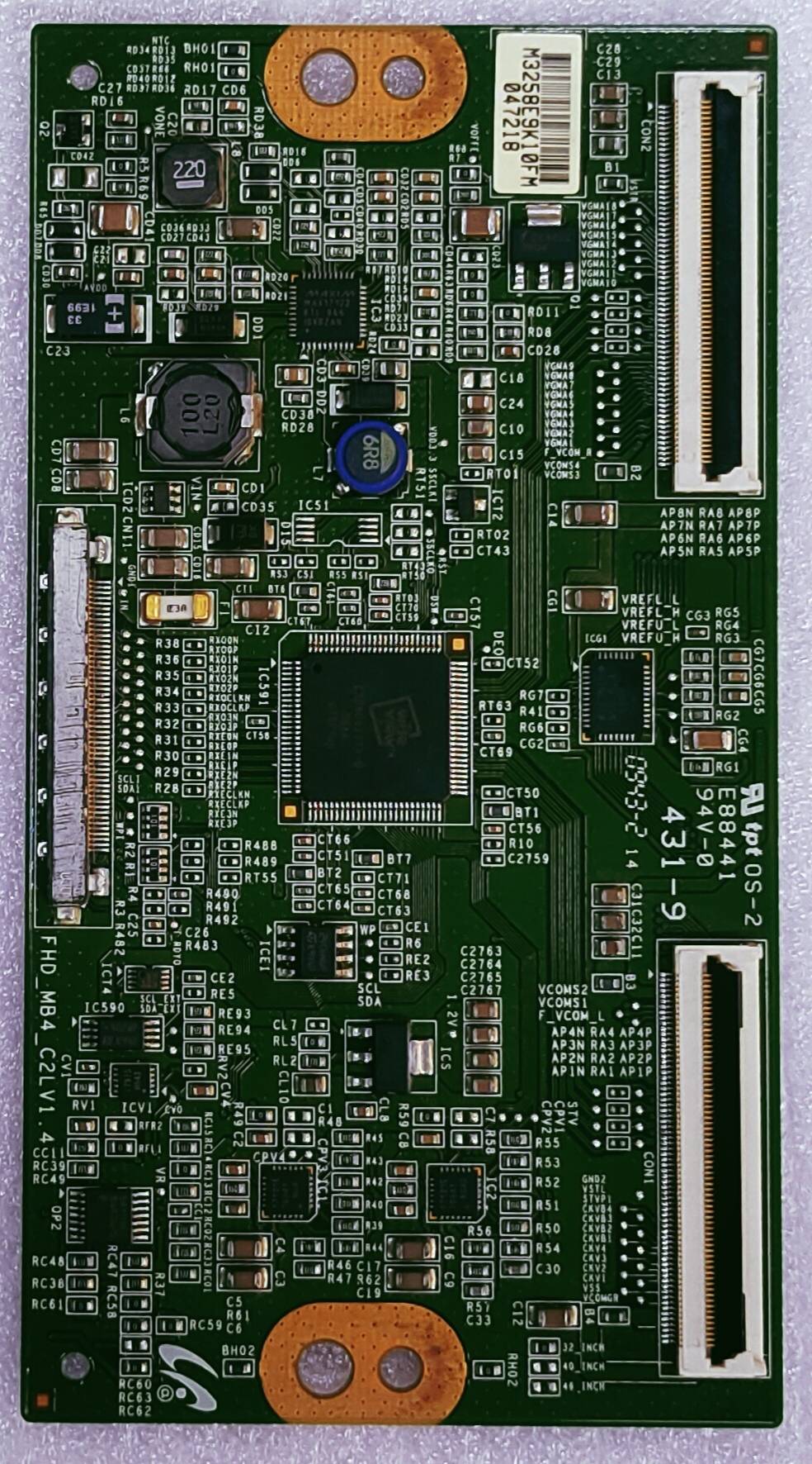 SONY 32EX400/KDL LED TV FHD TCON PART NUMBER.FHD_MB4_C2LV1.4 image 4