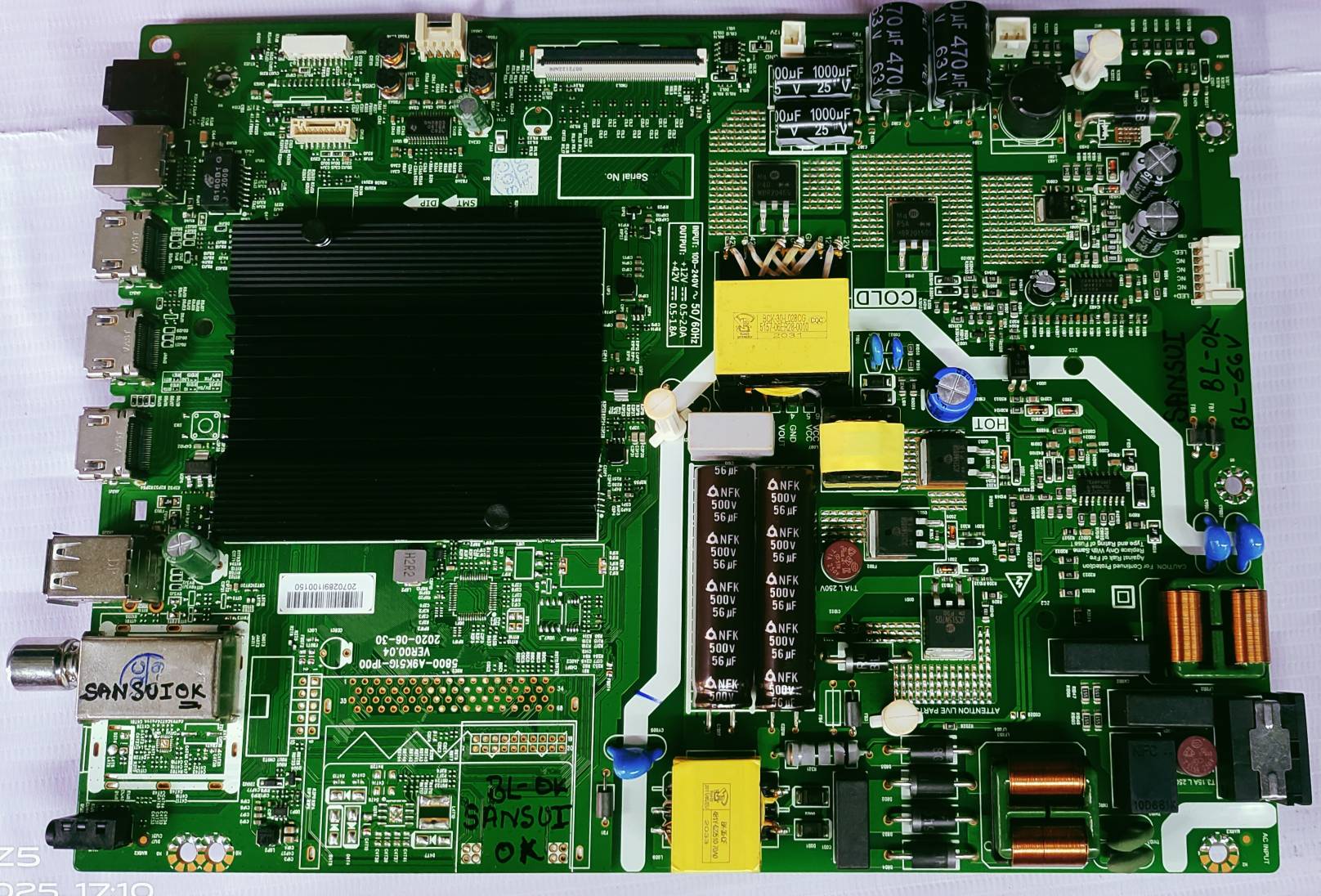 SANSUI 4K ANDROID MOTHER BOARD #WB34 ,LED MOTHER BOARD, image 2