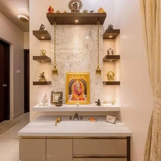 Luxury Pooja Room Designs for Elegant and Spiritual Ambience image 4