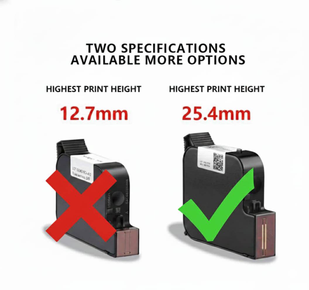 Rynan Quick Dry 25.4mm (1 INCH) Solvent Based Ink Cartridge for TIJ Printer (Print Any Surface) image 5