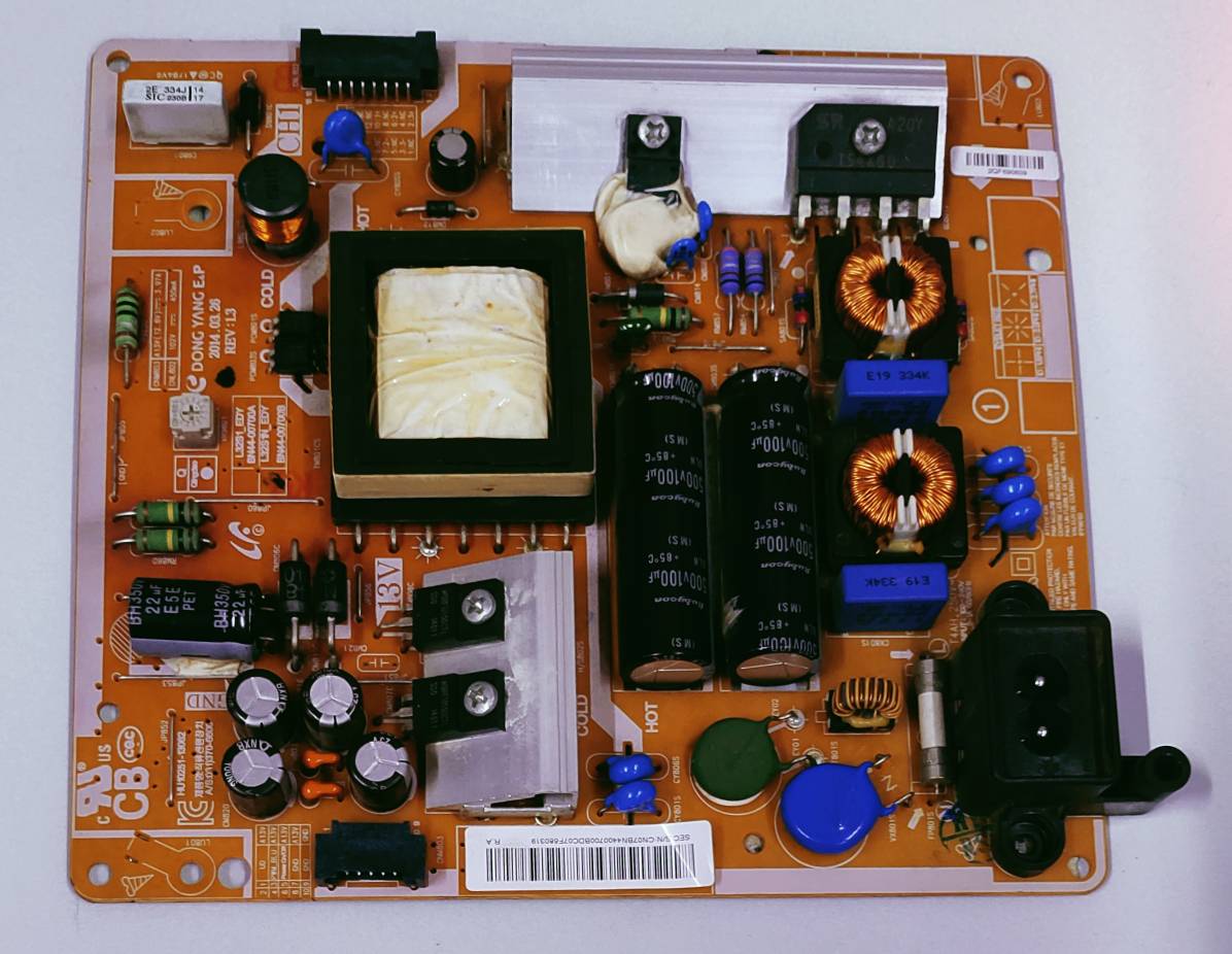 SAMSUNG LED TV UA32H5570AV Power Supply Board, SAMSUNG LED TV UA32H5570AV Smps Board, SAMSUNG LED TV UA32H5570AV Power Supply PCB Board, #wb50 image 2