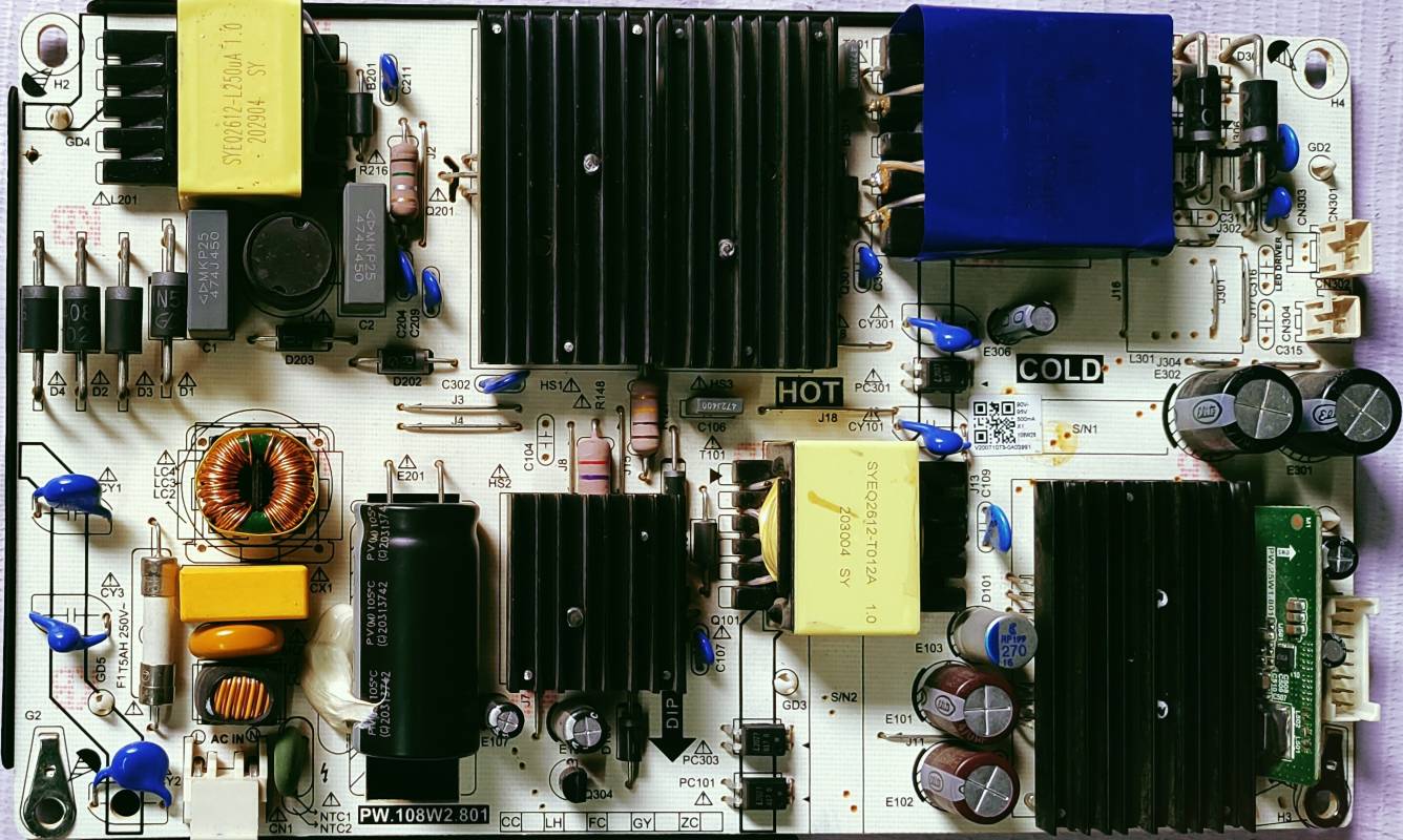 ONIDA 43FIF POWER SUPPLY BOARD, SMPS BOARD,#wb29 image 2